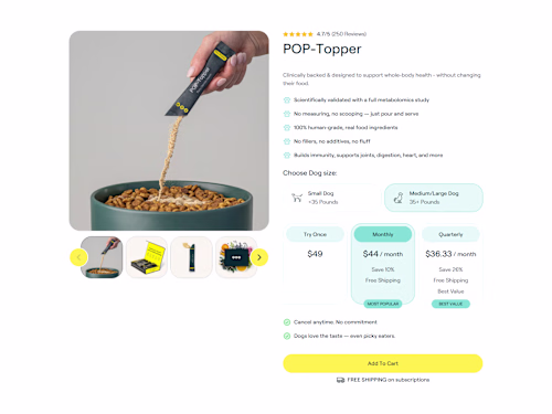 POP Labs – POP Topper Landing Page | Figma to Replo Build