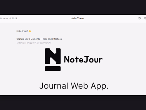NoteJour - Open Source Free Journal App