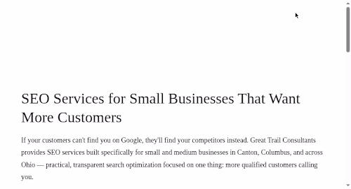Service Page — SEO