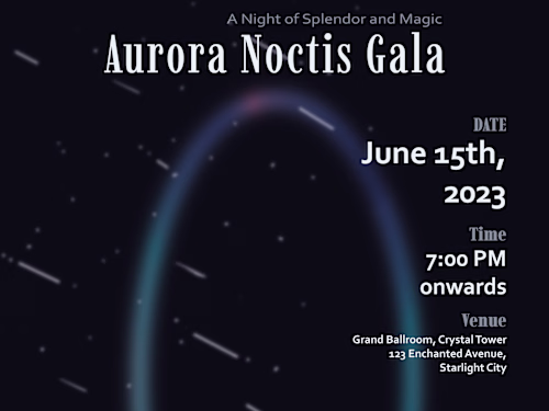 poster for a gala