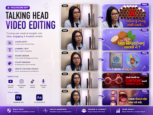 Edited a healthcare-focused talking-head video