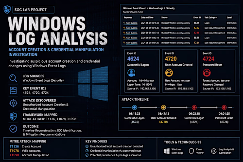 Unauthorized Account Creation Detection - Windows Log Analysis 