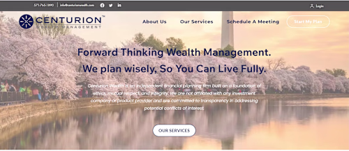 Wix Website Design for Centurion Wealth Management