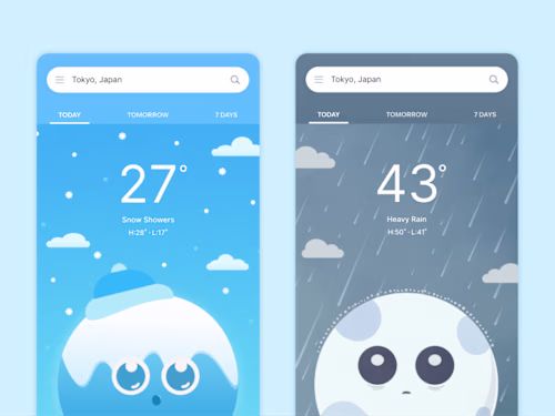 Skies - UI Design and Illustration