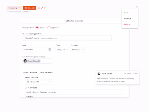 Designing an Efficient Applicant Management for Hirexl