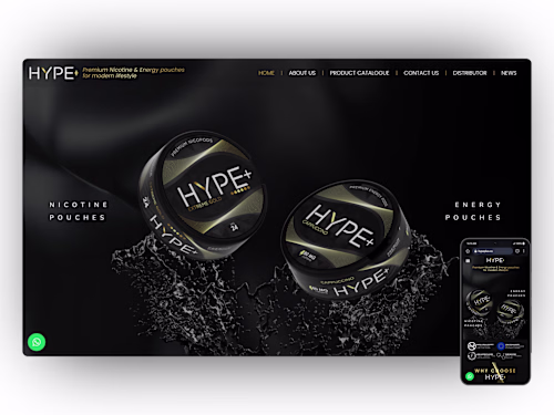 Hype+ | Brand Identity, Packaging & WordPress Website