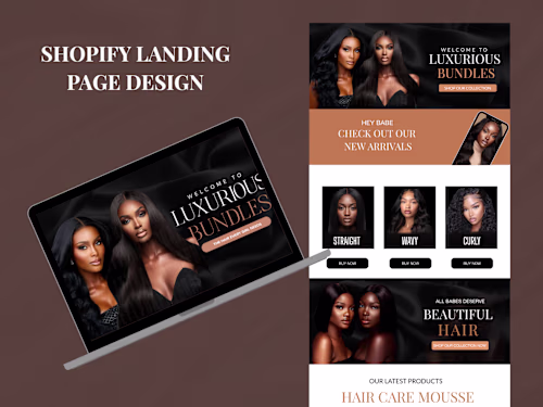 Shopify Landing Page Design for Luxurious Bundles