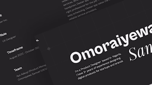 Webflow Portfolio for Product Designer