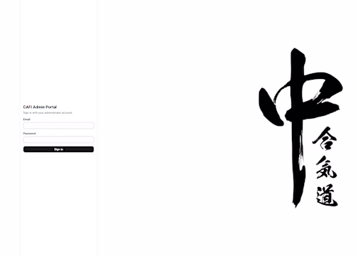 Sign in page for the