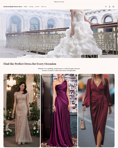 A modern luxury Shopify store