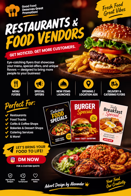 RESTAURANTS & FOOD VENDORS FLYER