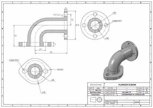 FLANGED ELBOW