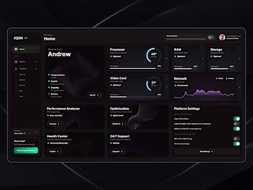 IQON | High-Performance System Monitoring UI/UX Design