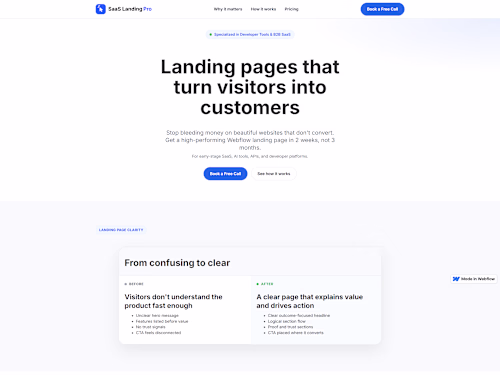 SaaS Landing Pro Freelance Service