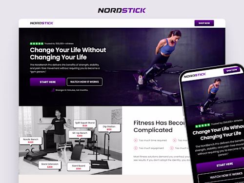 Nordstick - Landing Page Design