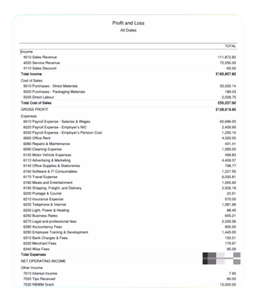 Profit and Loss Statement Analysis