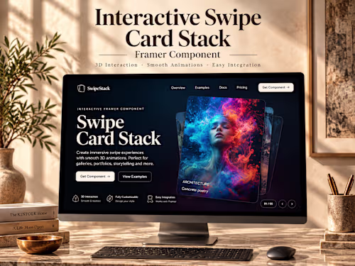 Interactive Swipe Card Stack for Framer