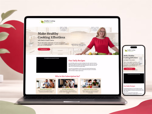Kajabi Subscription Funnel for a Healthy Cooking Membership