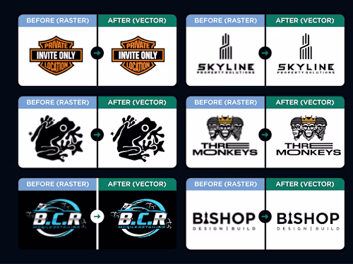 Professional Vector Redraw for Logos,