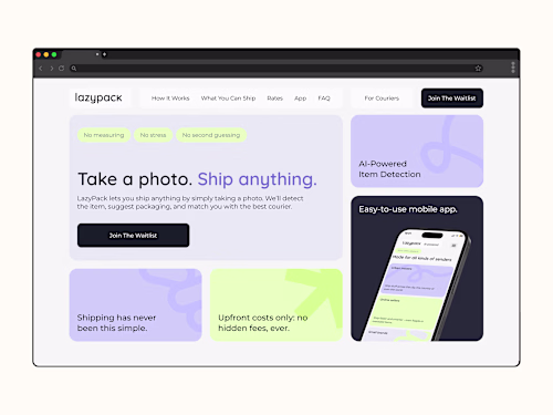 LazyPack | UX/UI Design for a Pre-Launch AI Startup