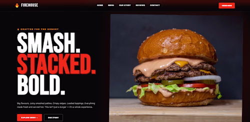 A modern, responsive restaurant website