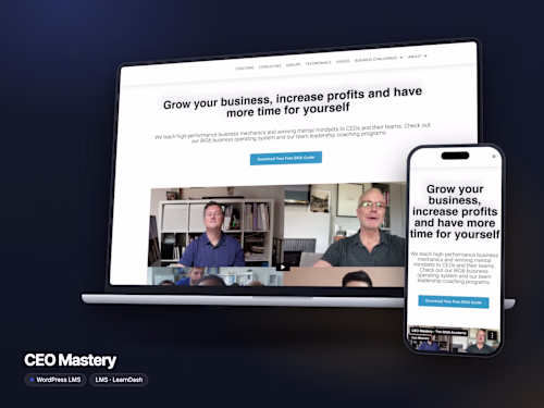CEO Mastery | WordPress + LearnDash Learning Platform