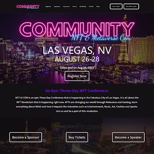 NFT Las Vegas Convention Website