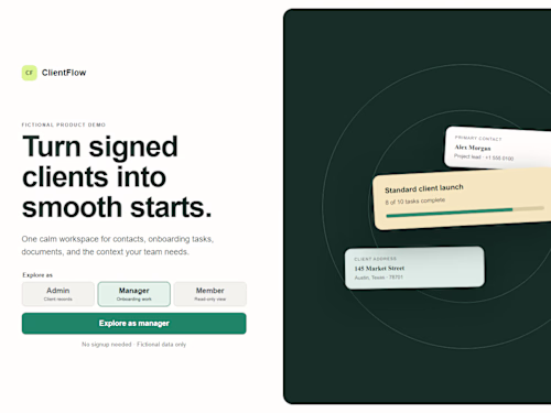 ClientFlow — Full-Stack Client Onboarding Platform