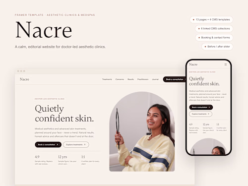 Nacre: a Framer template I