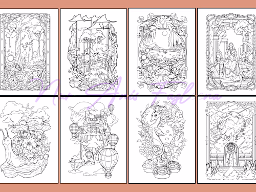 Dreamscape: Adult Coloring Pages