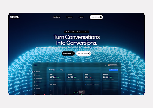 Framer website design of an