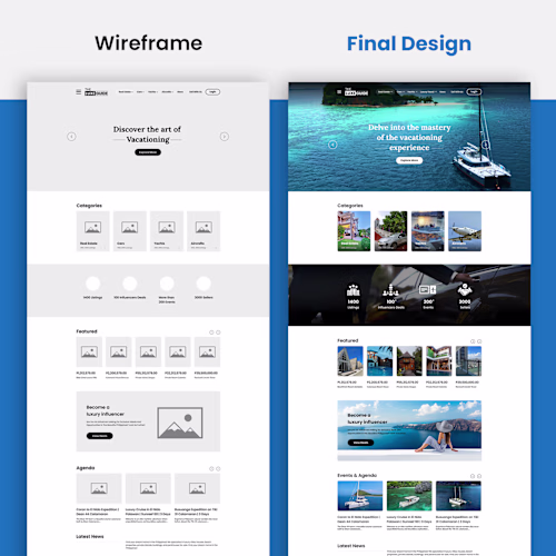 Luxury Travel website design