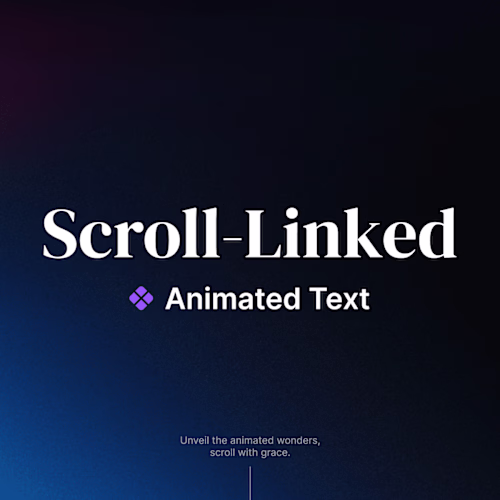Scroll Sync text Animation - Framer