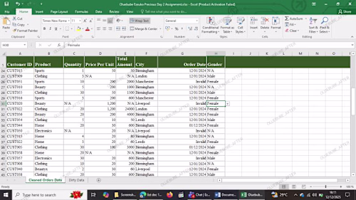 Data Entry & Cleaning