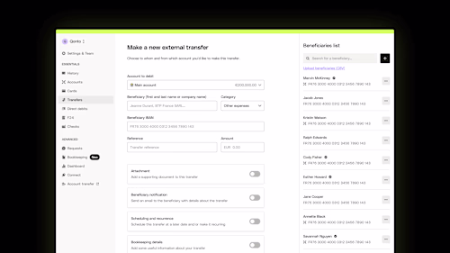 Qonto — Transfer form redesign