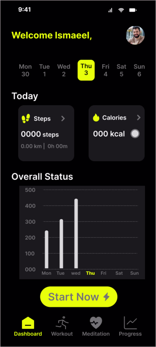 Health app design