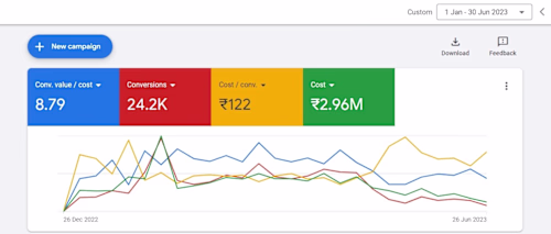 Achieving 8X RoAS with Google ads Campaigns