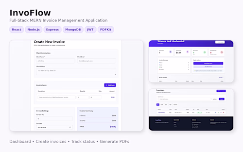 Built InvoFlow, a full-stack invoice