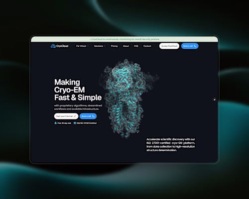 🧬 CryoCloud – Health Tech Website | Framer