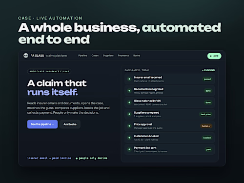 End-to-end automation of an auto