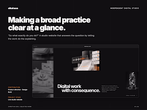 sikahaus: Making a Broad Practice Clear at a Glance