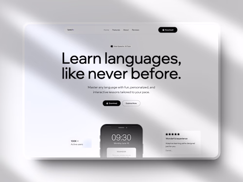 Language App Landing Page Website | Template for Wix Studio