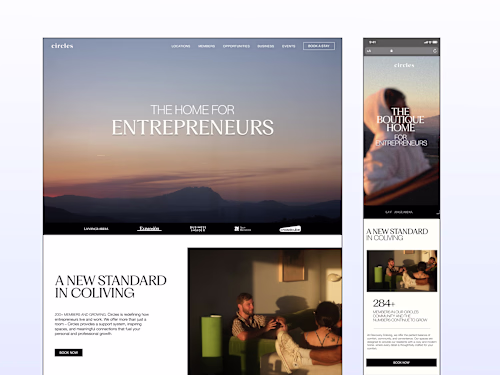 Circles House Website Redesign – From Wix to Webflow