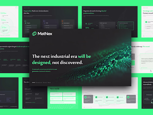 MatNex — DeepTech Investor Pitch Deck