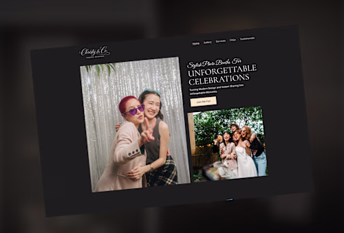 Christy & Co photo booths website design