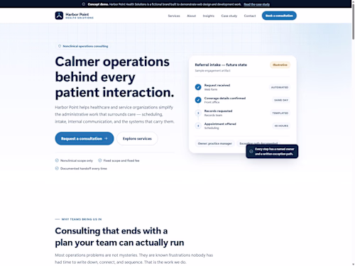 Harbor Point Health — Healthcare Consulting Website