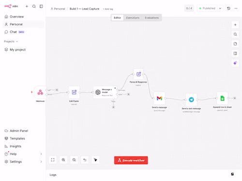 n8n Lead Capture & Follow-Up