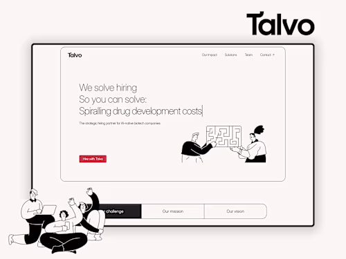 New website design for Biotech recruitment agency Talvo. Che...