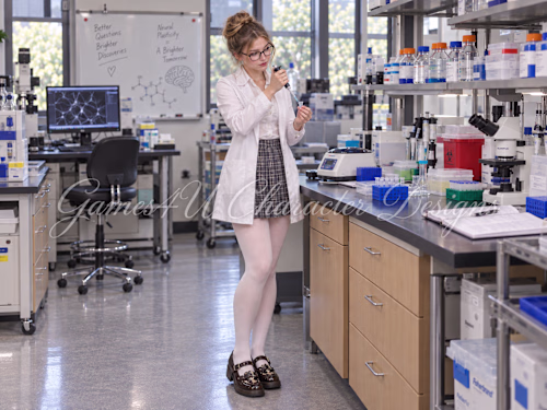 Dana Alridge conducting laboratory research,