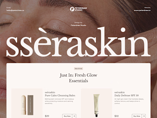 Skincare E-Commerce Website Design